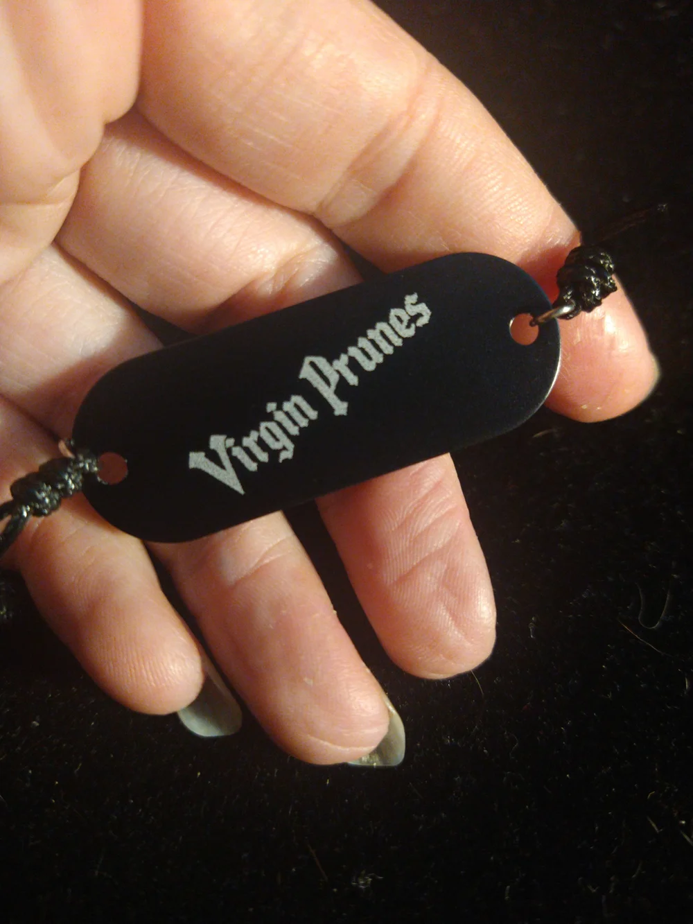Black Virgin Prunes Cord Bracelet